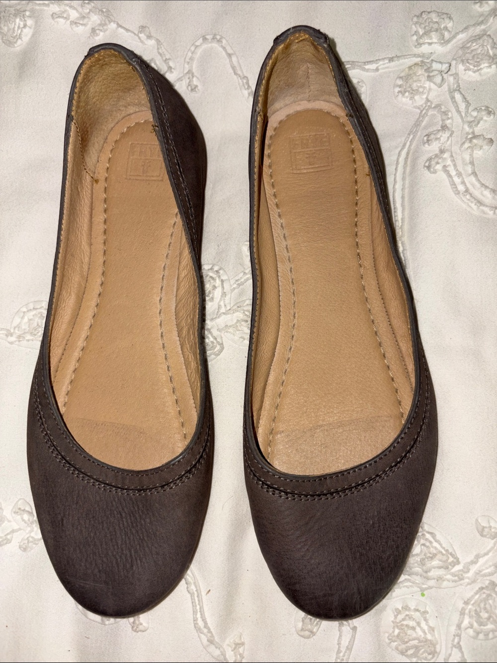 Frye Carson Nubuck Leather Ballet Flats